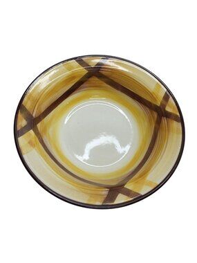 Vernon Kilns California Vernonware Organdie 8" Round Vegetable Bowl Plaid MCM
